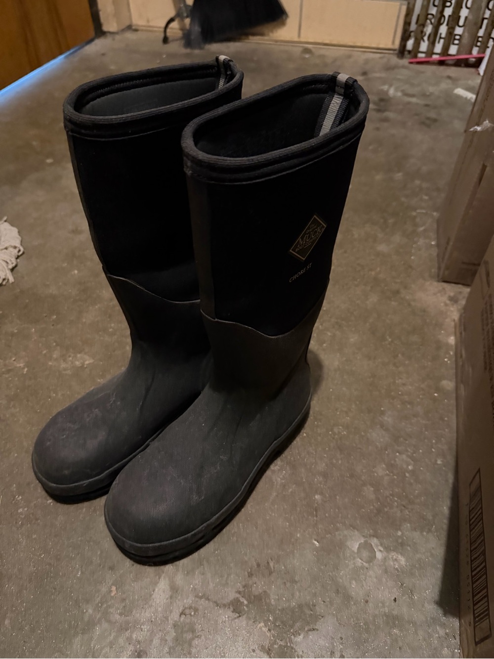 Men's Black Waterproof Work & Rain Boots - Tall Field-Ready Design